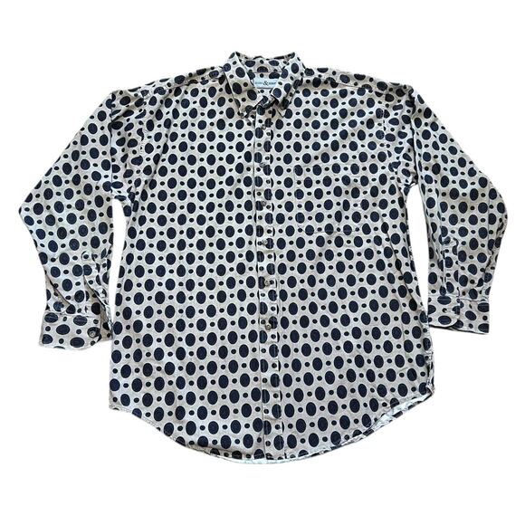 Vintage Ellery & Gordon Long Sleeve Button Down Y2K Geometric Shirt Mens XL - Picture 1 of 6